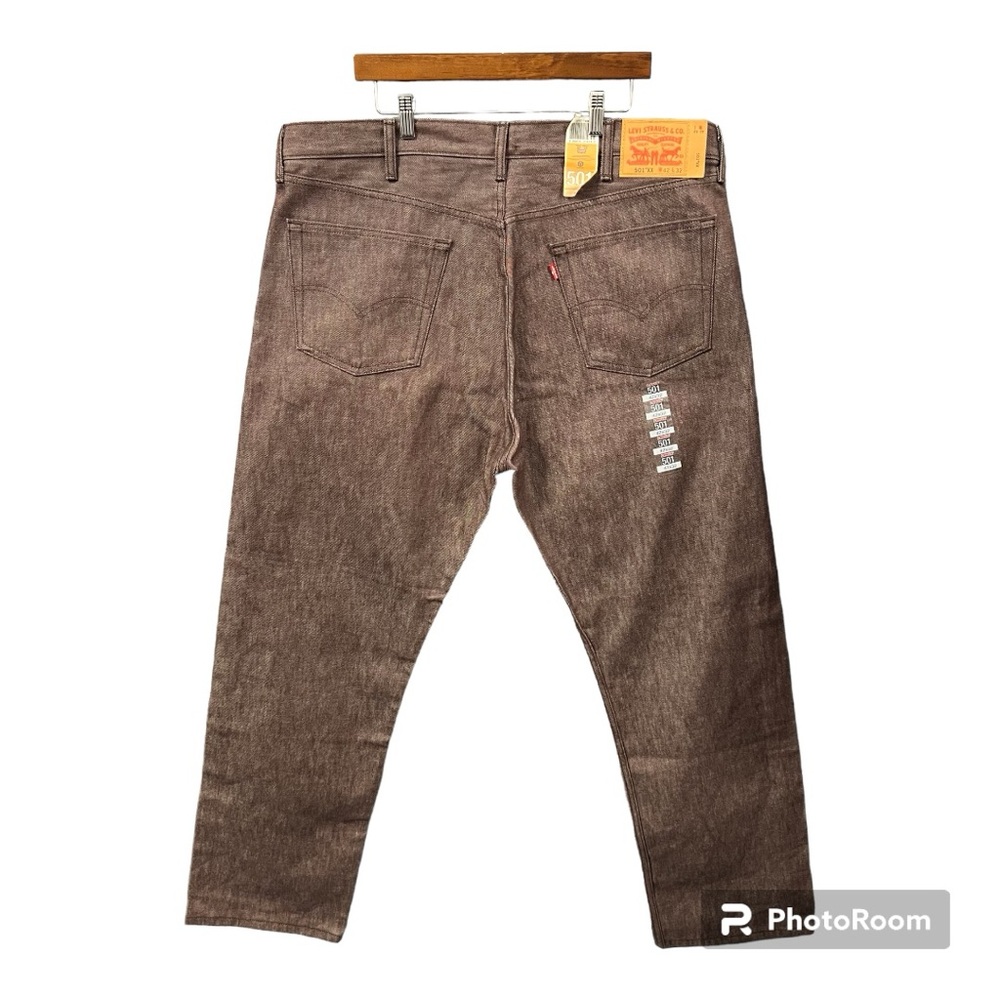 Levi’s Men’s Straight Leg 501 XX Brown Rigid Denim 100% Cotton Jeans Size: 42x32 - Picture 2 of 14